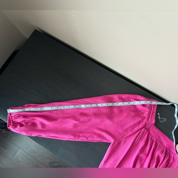 NEW Andree By Unit Sz L Boho Cottagecore Prairie Peasant Pink Cotton Blouse - Picture 7 of 13